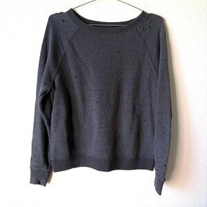 American Eagle Faded Black Crewneck Sweatshirt Women's Small